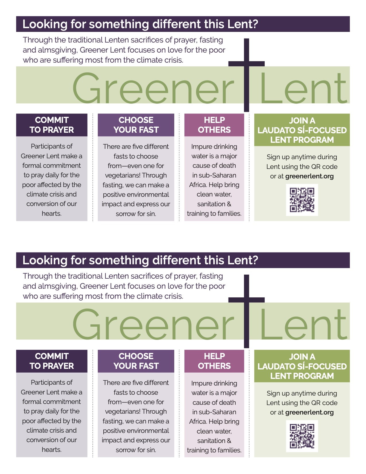 1/2 page fast alms and prayer flyer